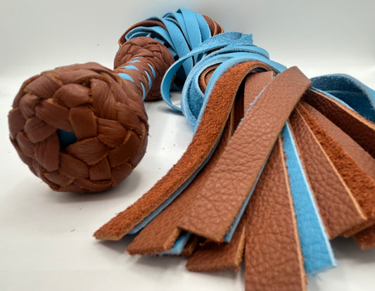Brown and Sky Blue Heavy Flogger