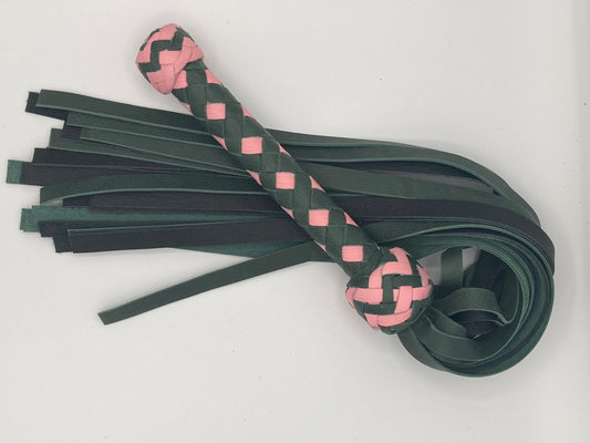Green and Pink Diamond Flogger with Green and Black falls
