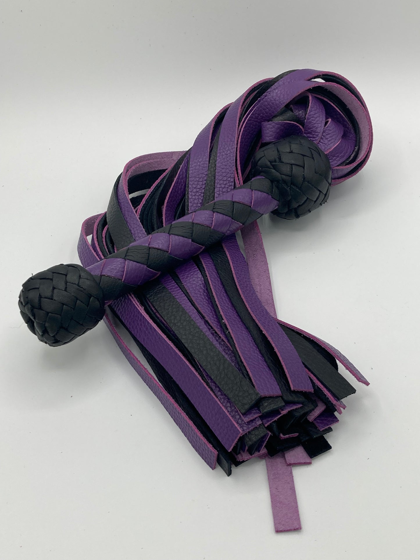 Black and Purple Spiral Flogger