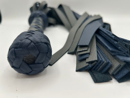 Navy and Grey Spiral Heavy Flogger