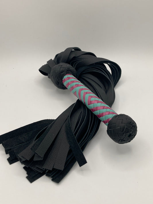 Blue and Pink Flogger with Black Falls