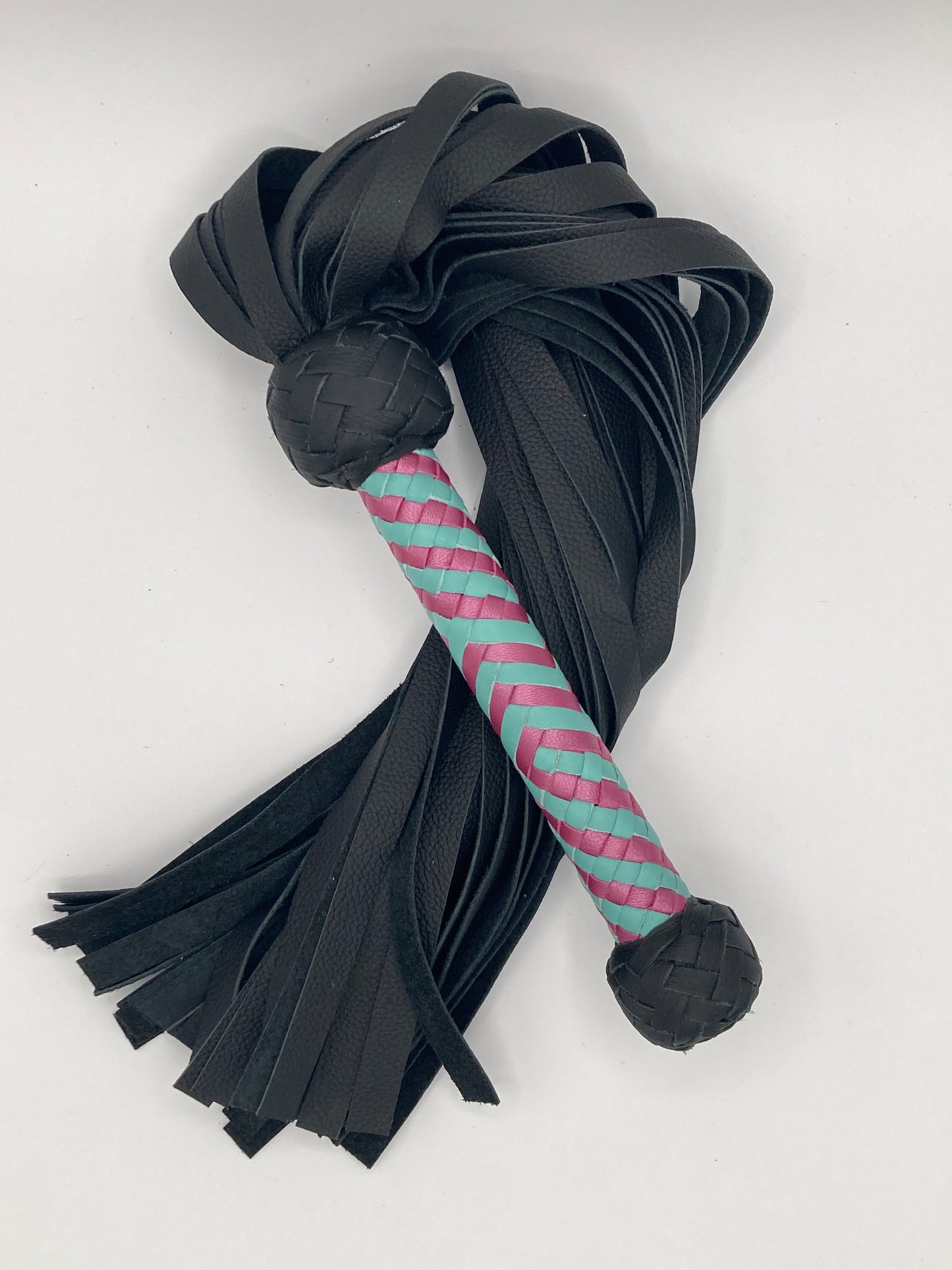 Blue and Pink Flogger with Black Falls
