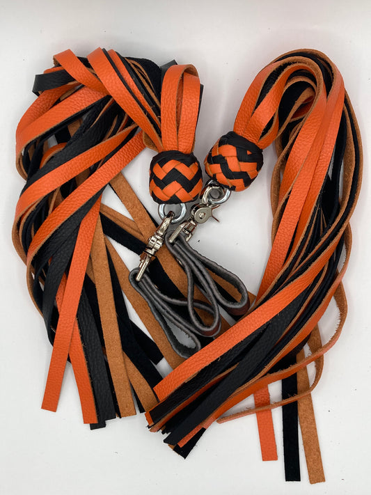 Orange and Black Finger Floggers