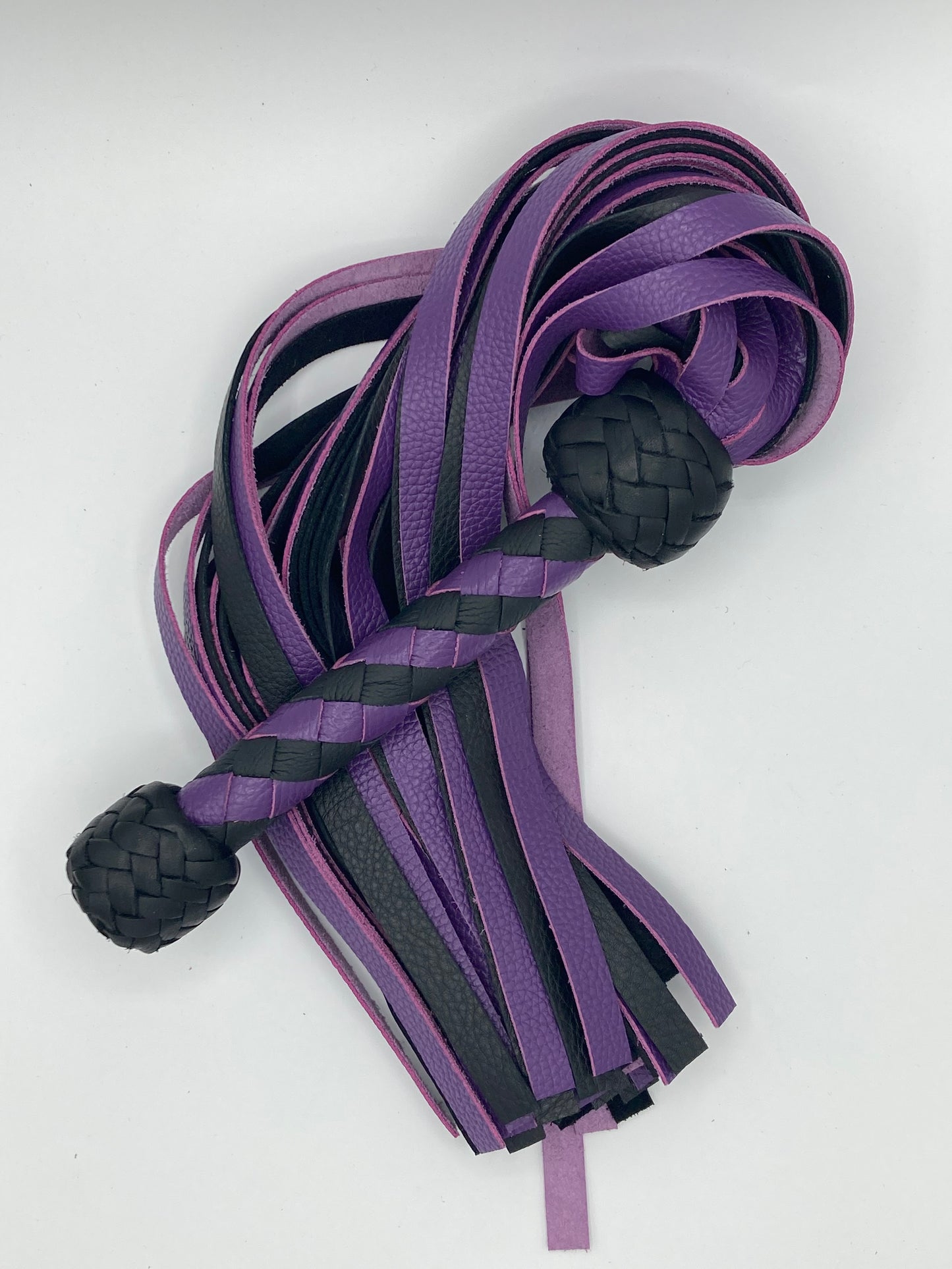 Black and Purple Spiral Flogger