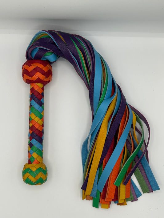 Diamond Plaited Rainbow Flogger
