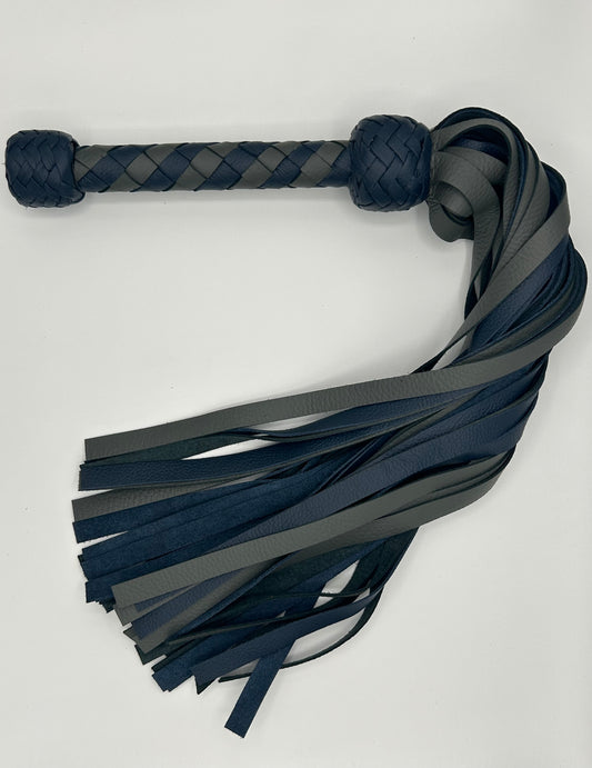 Navy and Grey Spiral Heavy Flogger