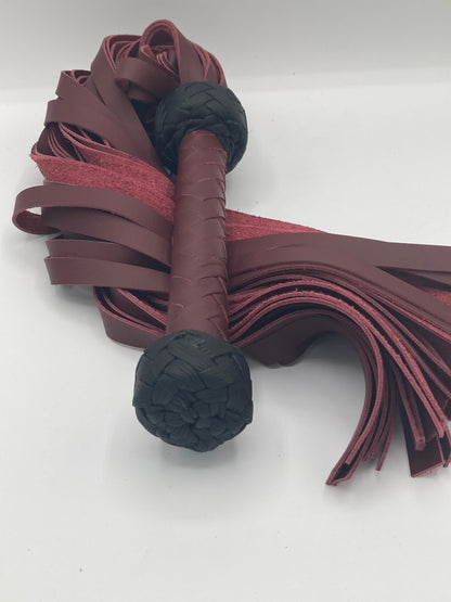 Maroon Flogger with Black Knots